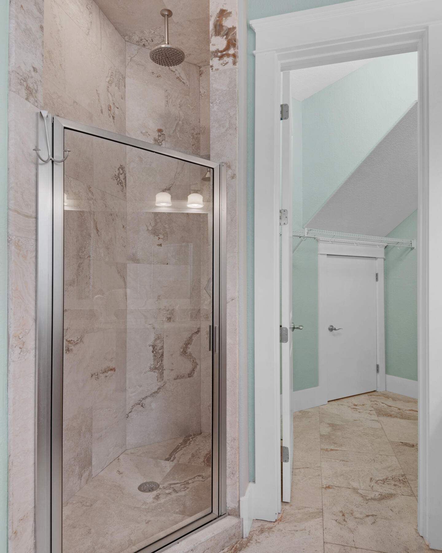 18 Merri Way Santa Rosa Beach, FL 32459 - Photo 12 of 49 a bathroom with a glass shower door