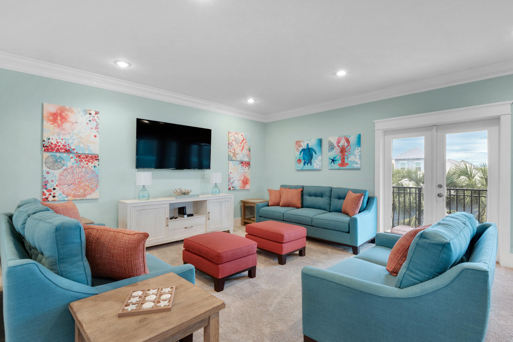 18 Merri Way Santa Rosa Beach, FL 32459 - Photo 28 of 49 a living room with furniture a flat screen tv and a couch