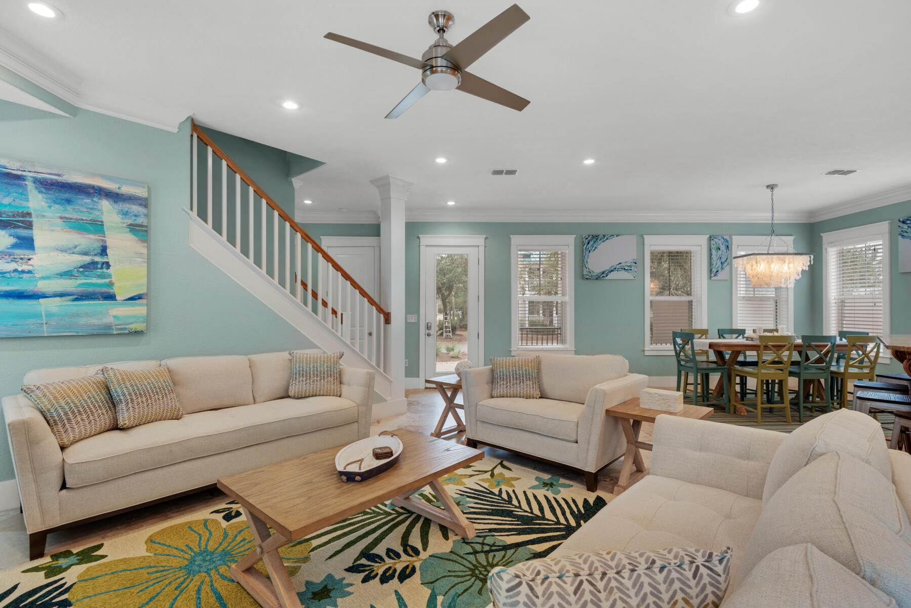18 Merri Way Santa Rosa Beach, FL 32459 - Photo 5 of 49 a living room with furniture ceiling fan and a rug