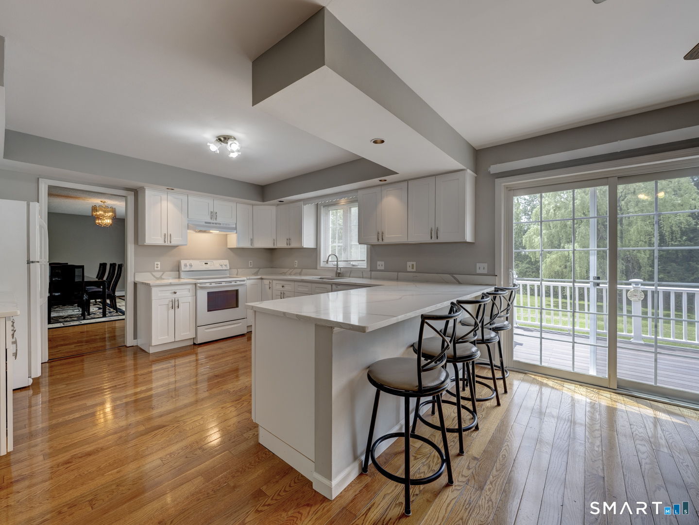 100 Mt Tobe Road Plymouth, CT 06782 - Photo 7 of 35 Newly remodeled kitchen , updated appliances and breakfast bar , wood floors