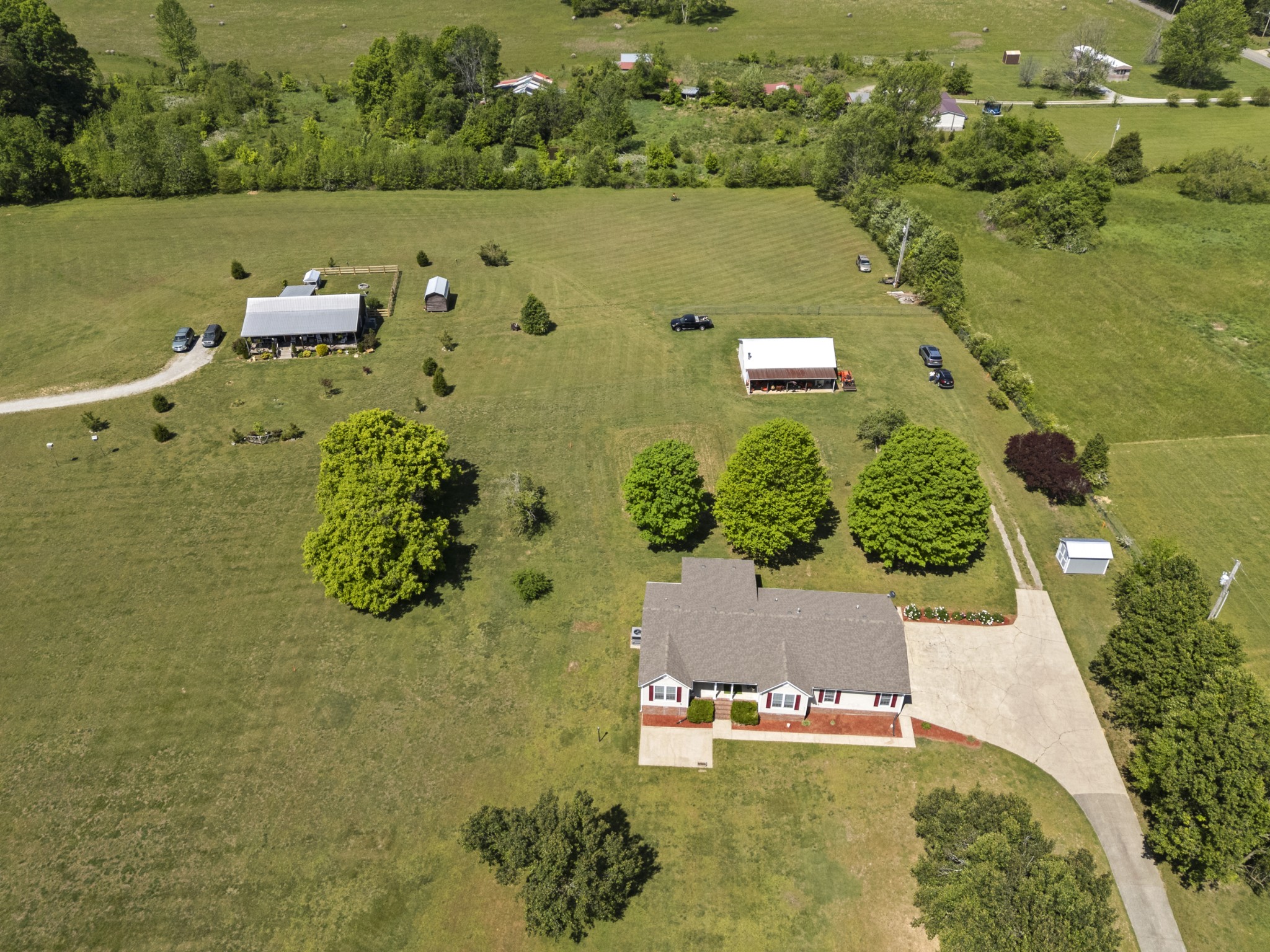 1010 State Highway 48 Dickson, TN 37055 - Photo 58 of 59 an aerial view of a houses with a lake view