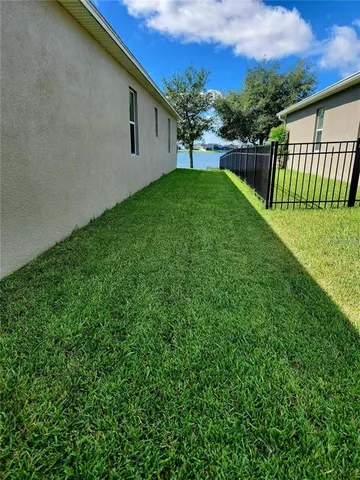 a view of a backyard with a garden