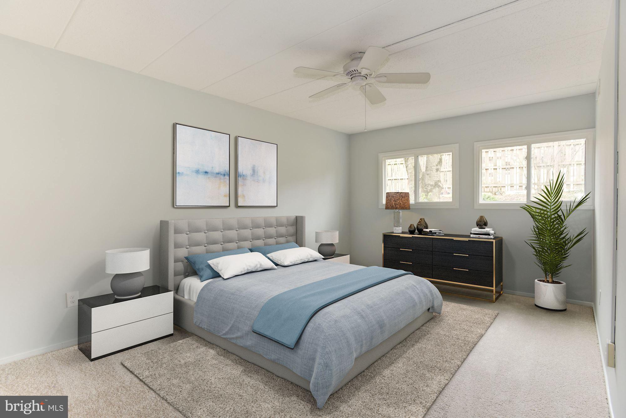 5687 Harpers Farm Road, Unit B Columbia, MD 21044 - Photo 13 of 25 Virtually Staged Primary Bedroom
