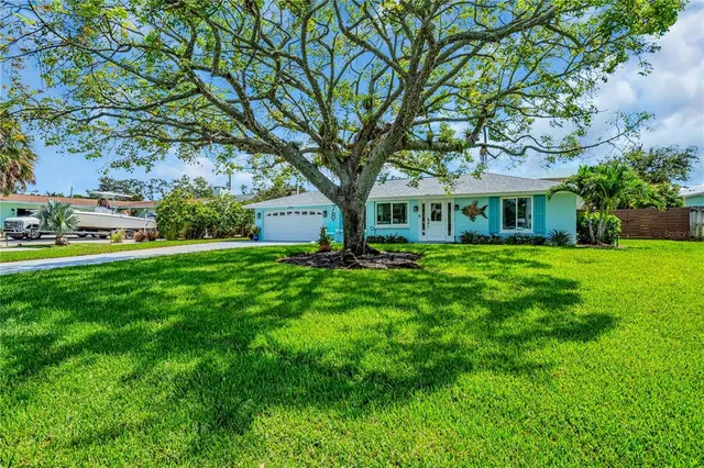 a view of a lake with sitting area
