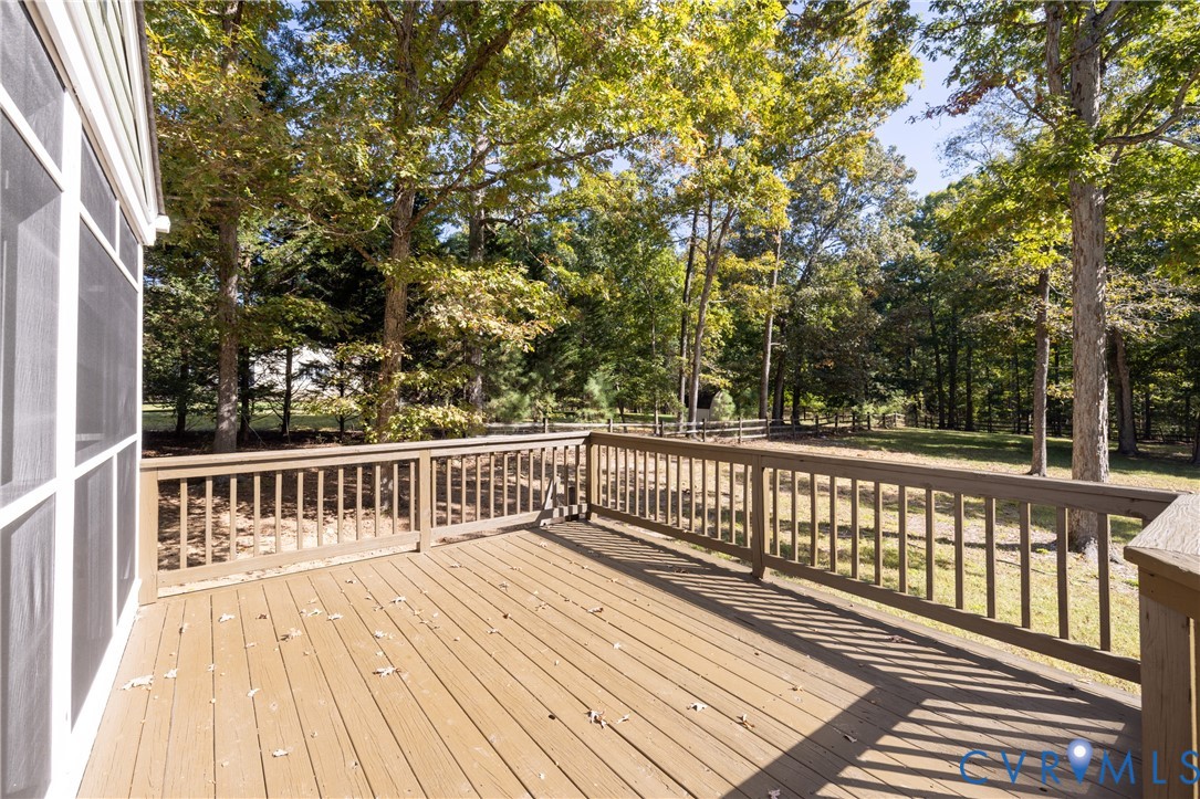 2311 Moseley Road Moseley, VA 23120 - Photo 47 of 50 a view of balcony with wooden floor and fence