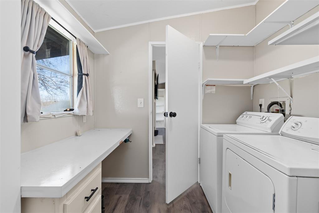 181 Pr 125 Whitney, TX 76692 - Photo 22 of 34 a utility room with dryer and washer