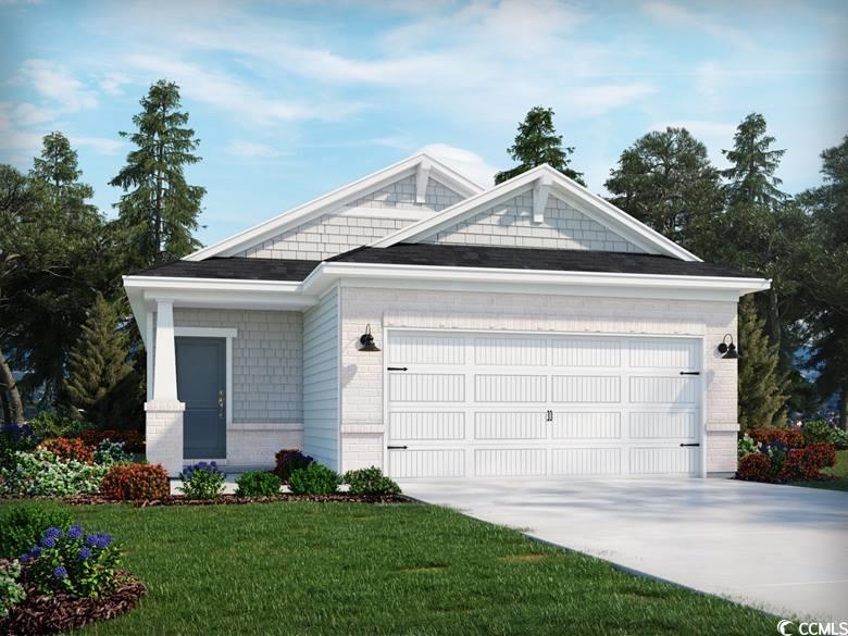 3304 Tranquility Loop Longs, SC 29568 - Photo 1 of 3 View of front of house featuring brick siding, concrete driveway, a garage, and a front lawn
