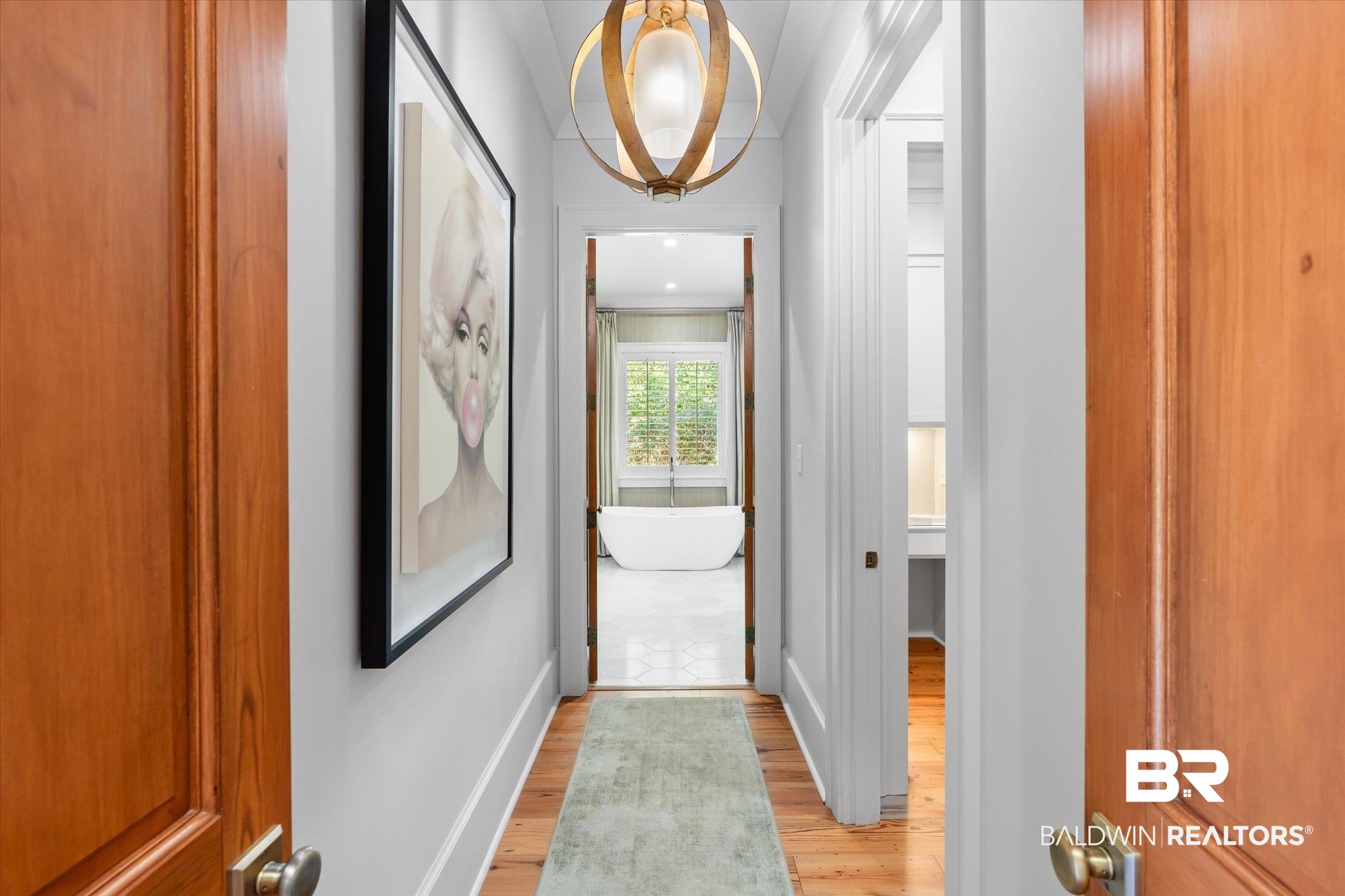 320 Long Court Mobile, AL 36608 - Photo 23 of 61 Doorway featuring ornamental molding and light hardwood / wood-style floors