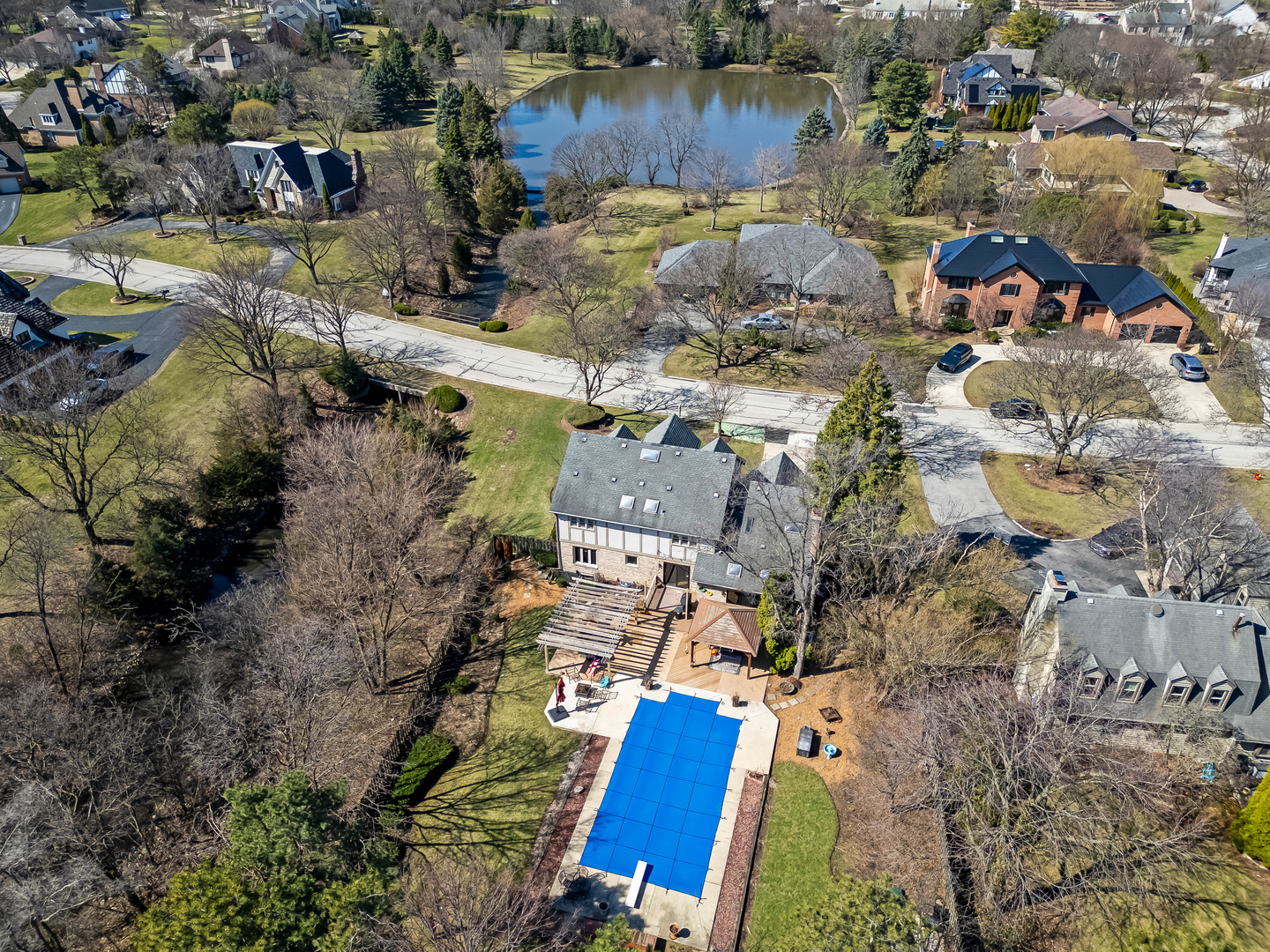 1435 Tomlin Drive Burr Ridge, IL 60527 - Photo 36 of 41 an aerial view of residential house with outdoor space