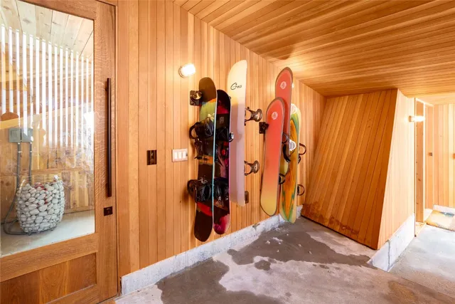 a view of front door with outdoor kitchen