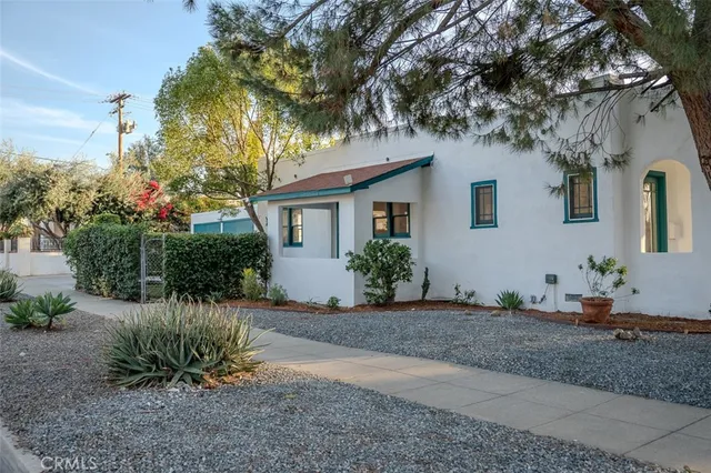 a view of backyard with green space