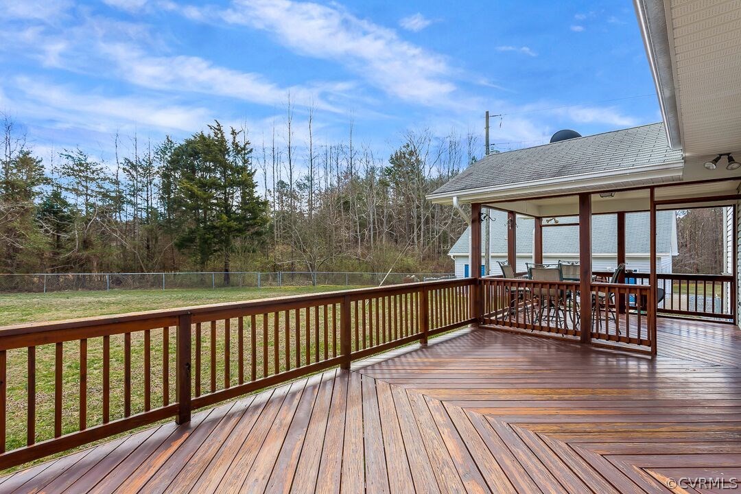 8338 Marye Road Partlow, VA 22534 - Photo 26 of 32 a view of balcony with wooden floor and fence