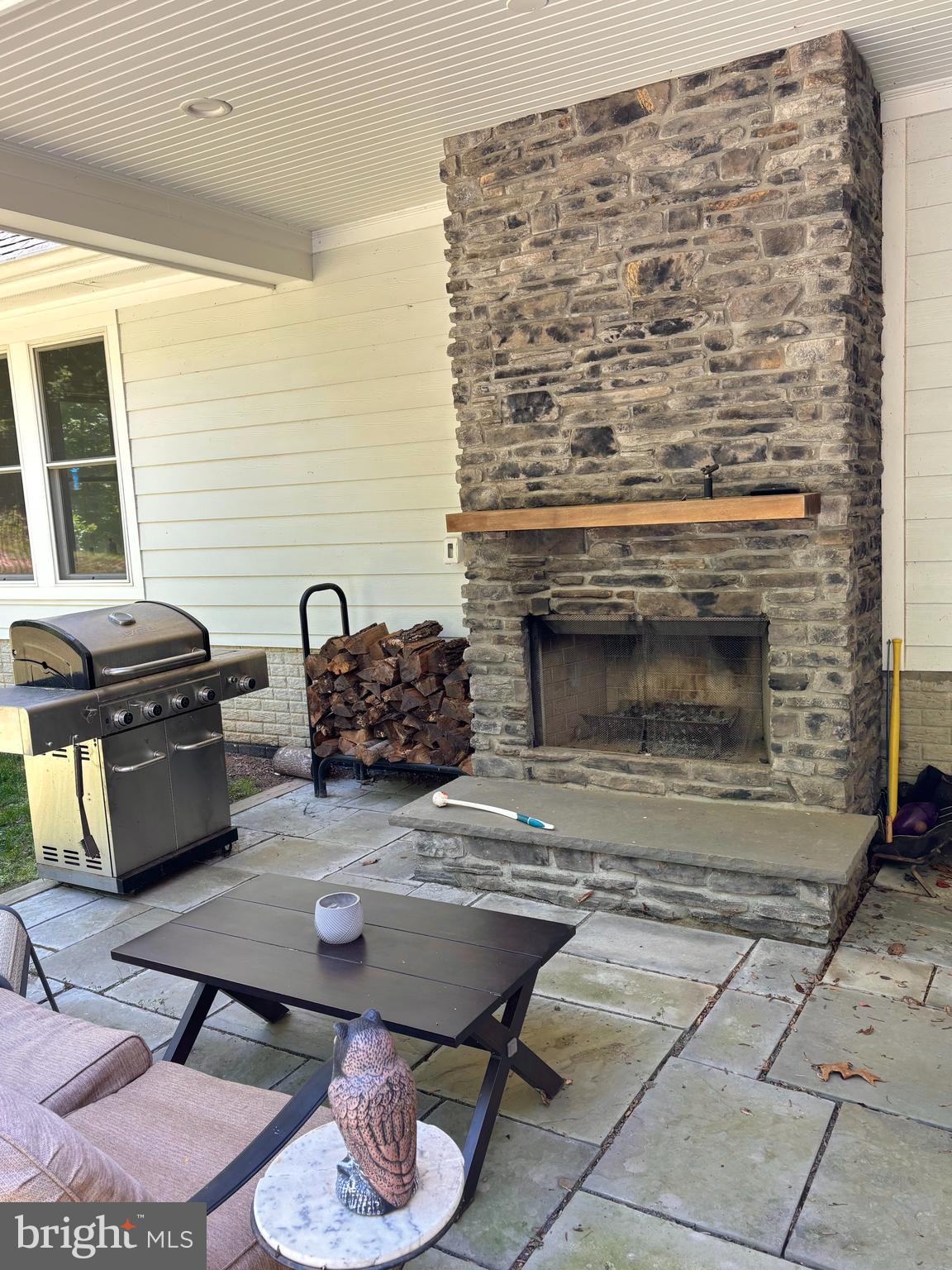 3411 Fenny Hill Road Delaplane, VA 20144 - Photo 60 of 75 Outdoor Wood Burning fireplace on back porch