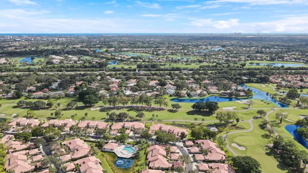 an aerial view of a city with lots of residential buildings