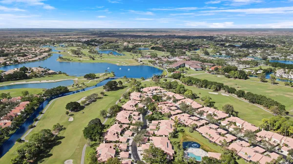 an aerial view of a city