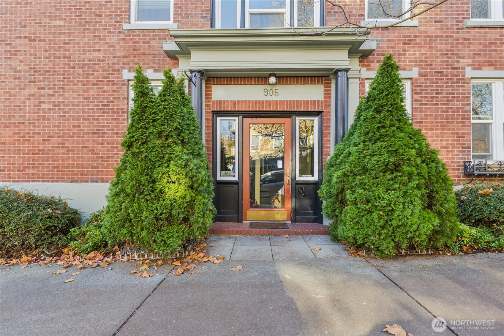 a front view of a house