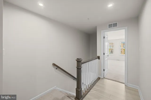 a view of a hallway with a elevator