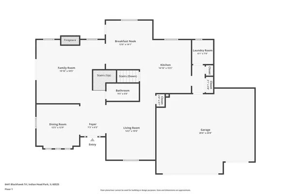$1,034,000 | 6441 Blackhawk Trail, Indian Head Park, IL 60525