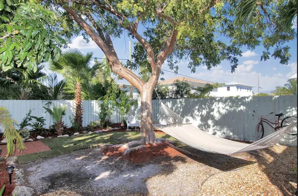 a view of a backyard