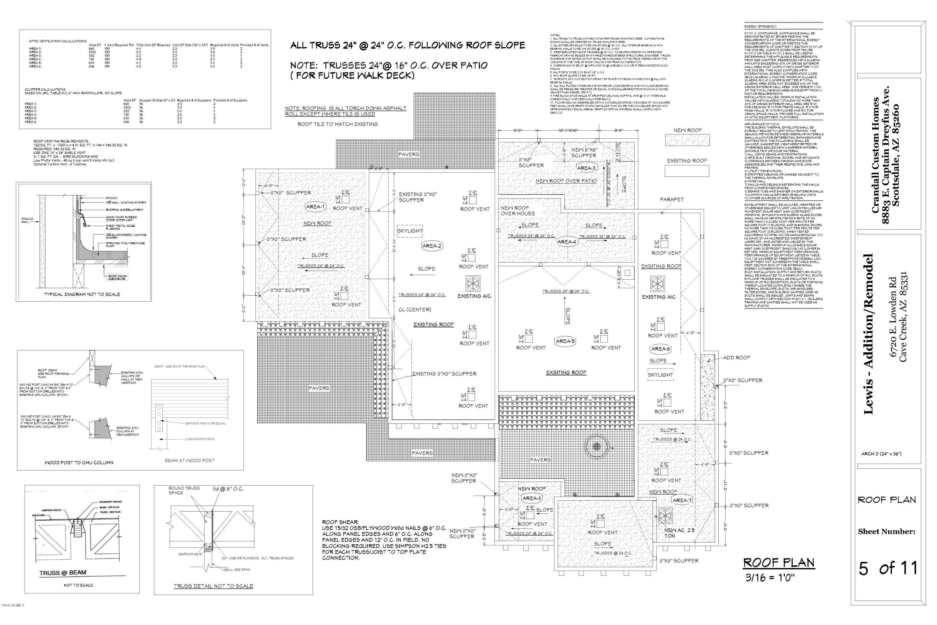 6720 East Lowden Road Cave Creek, AZ 85331 - Photo 44 of 47 Roof Plan