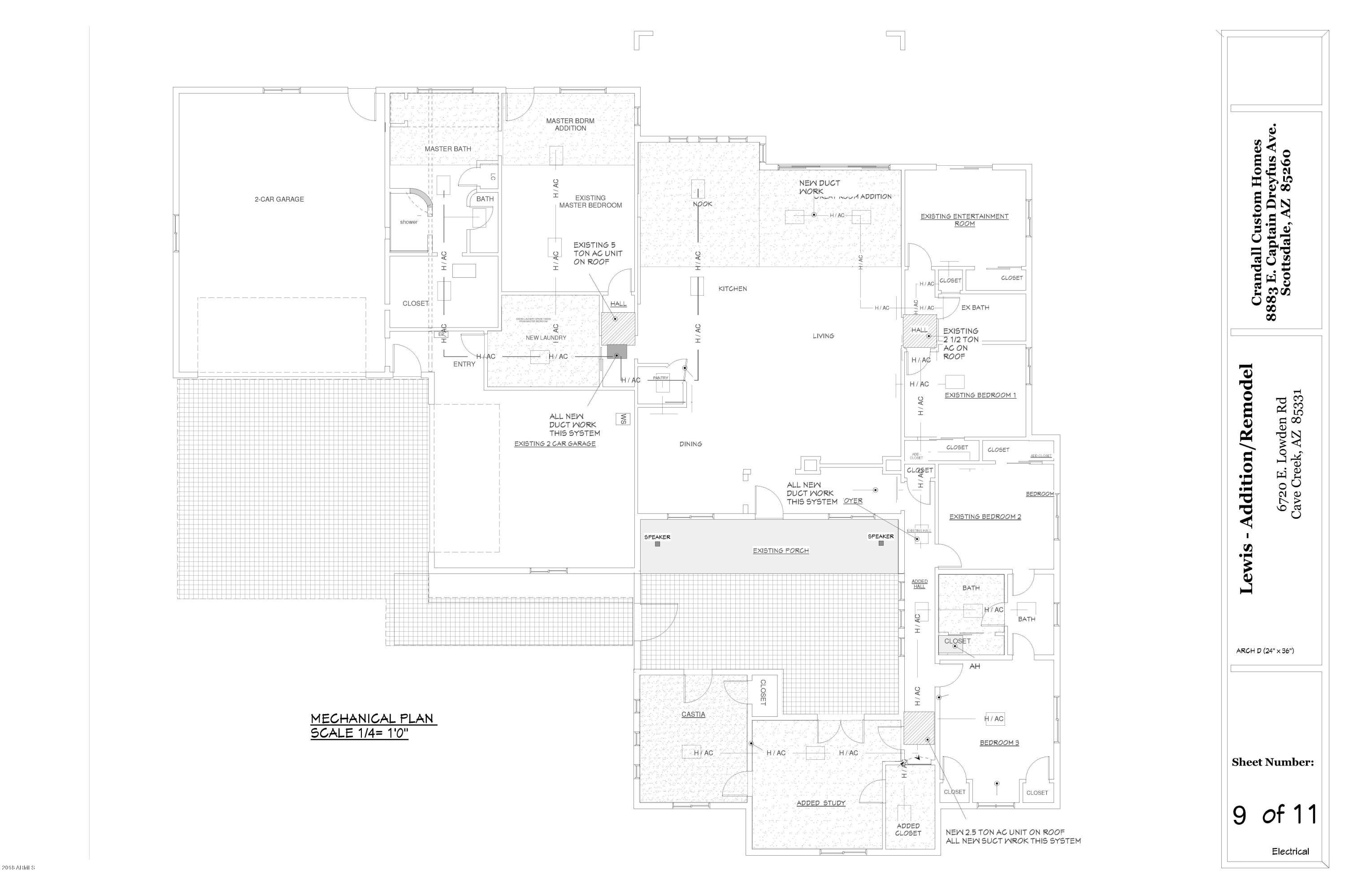 6720 East Lowden Road Cave Creek, AZ 85331 - Photo 45 of 47 Mechanical Plan