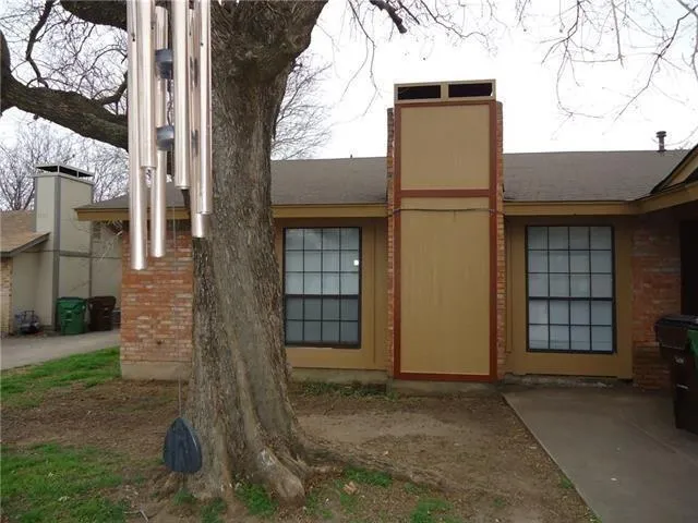 a backyard of a house