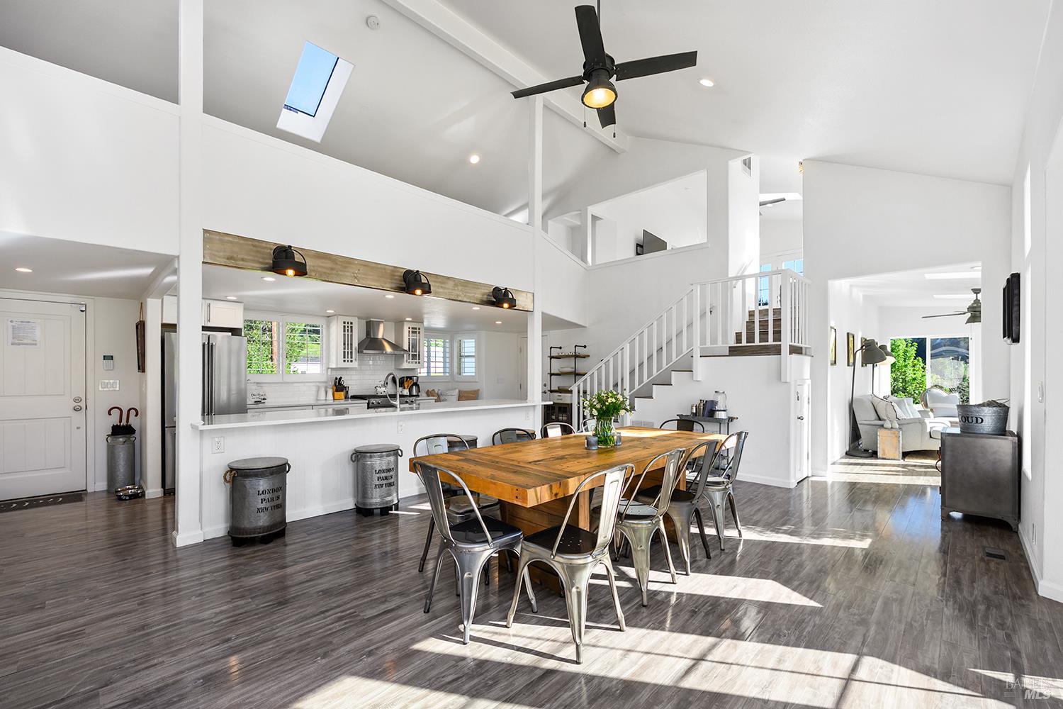 16530 Laughlin Road Guerneville, CA 95446 - Photo 4 of 57 Open concept living with vaulted ceilings and abundant natural light