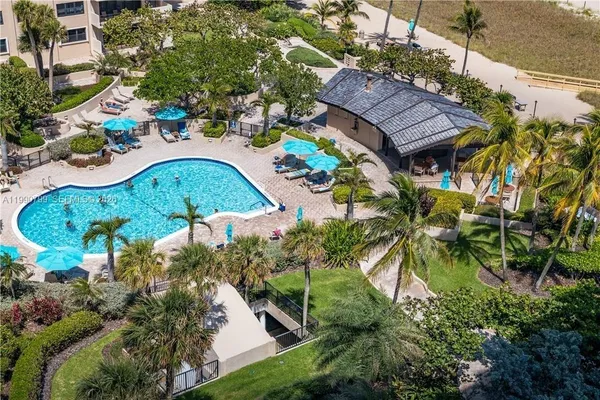 an aerial view of a house having outdoor space