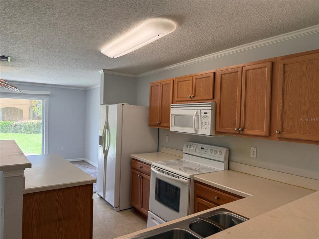 6907 Marble Fawn Place Riverview, FL 33578 - Photo 6 of 11 a kitchen with stainless steel appliances granite countertop a refrigerator stove and microwave