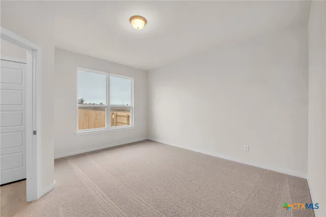 an empty room with a window