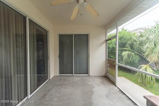 a view of backyard with green space