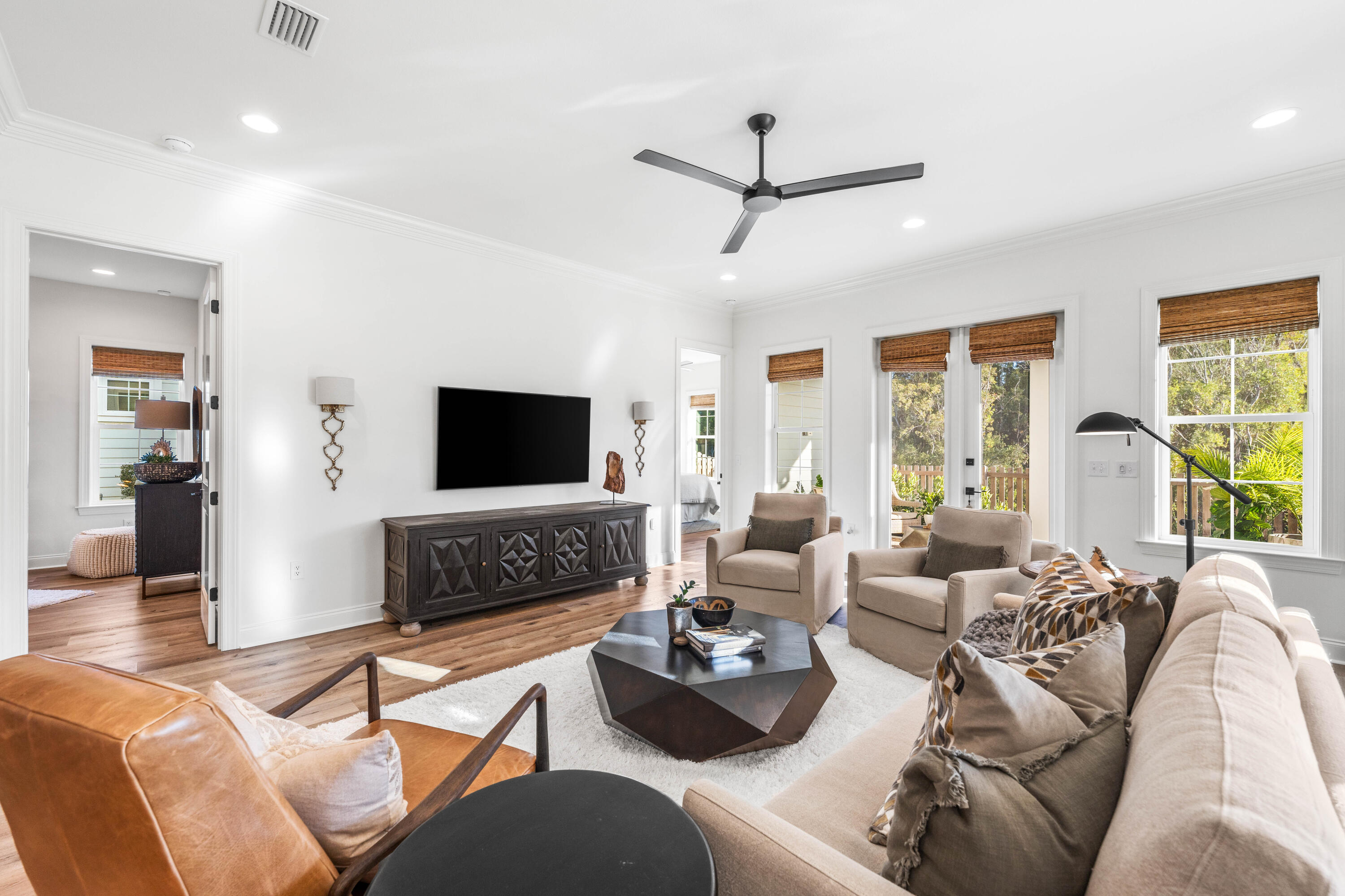 59 Suwannee Dr Inlet Beach Inlet Beach, FL 32461 - Photo 20 of 47 a living room with furniture and a flat screen tv