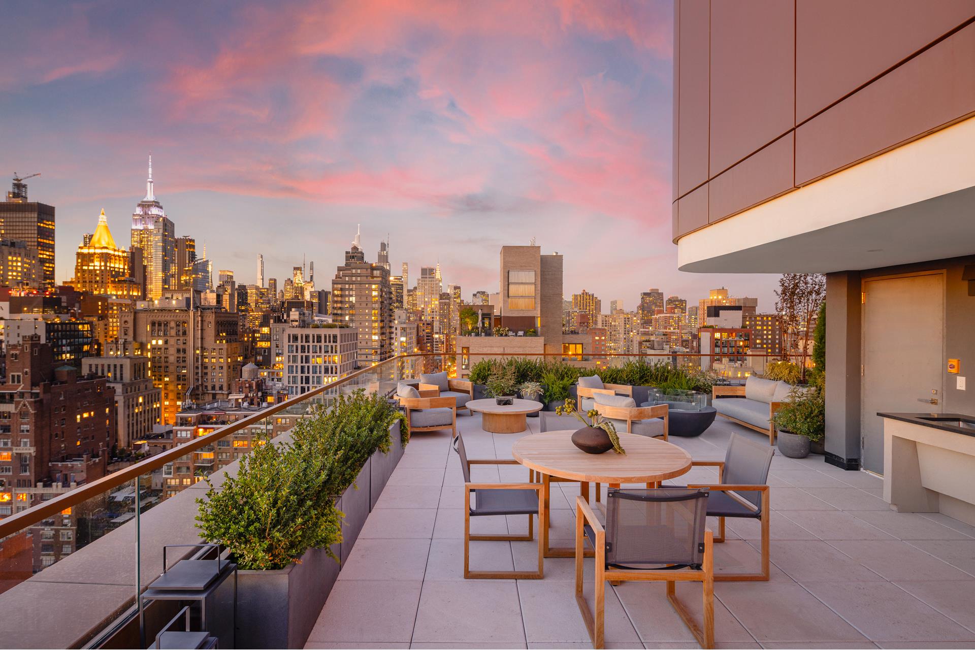 200 East 20th Street, Unit 5D Manhattan, NY 10003 - Photo 13 of 14 a view of a terrace with furniture and a potted plant