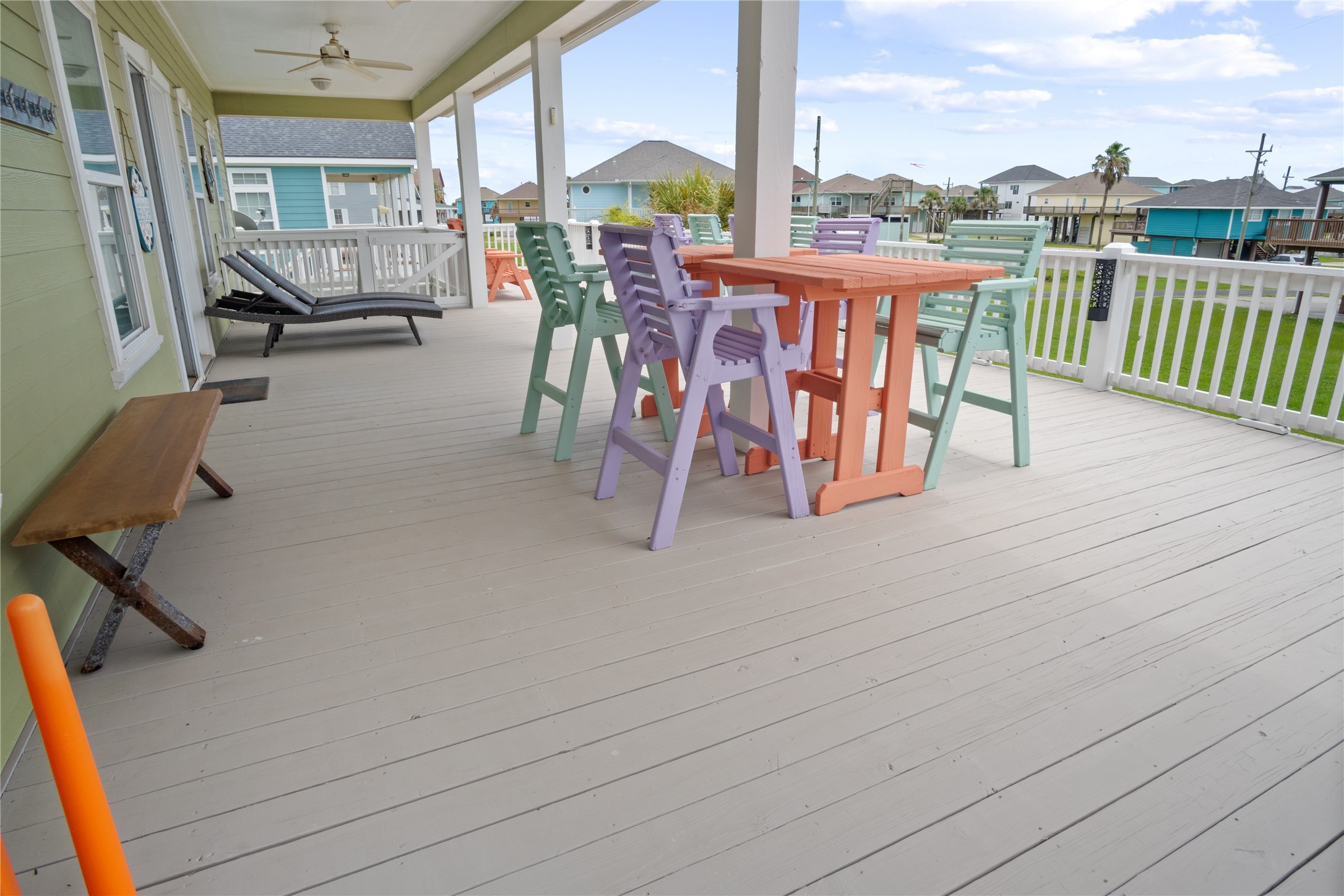 956 Biscayne Crystal Beach, TX 77650 - Photo 31 of 46 a view of a patio with a table chairs and a patio