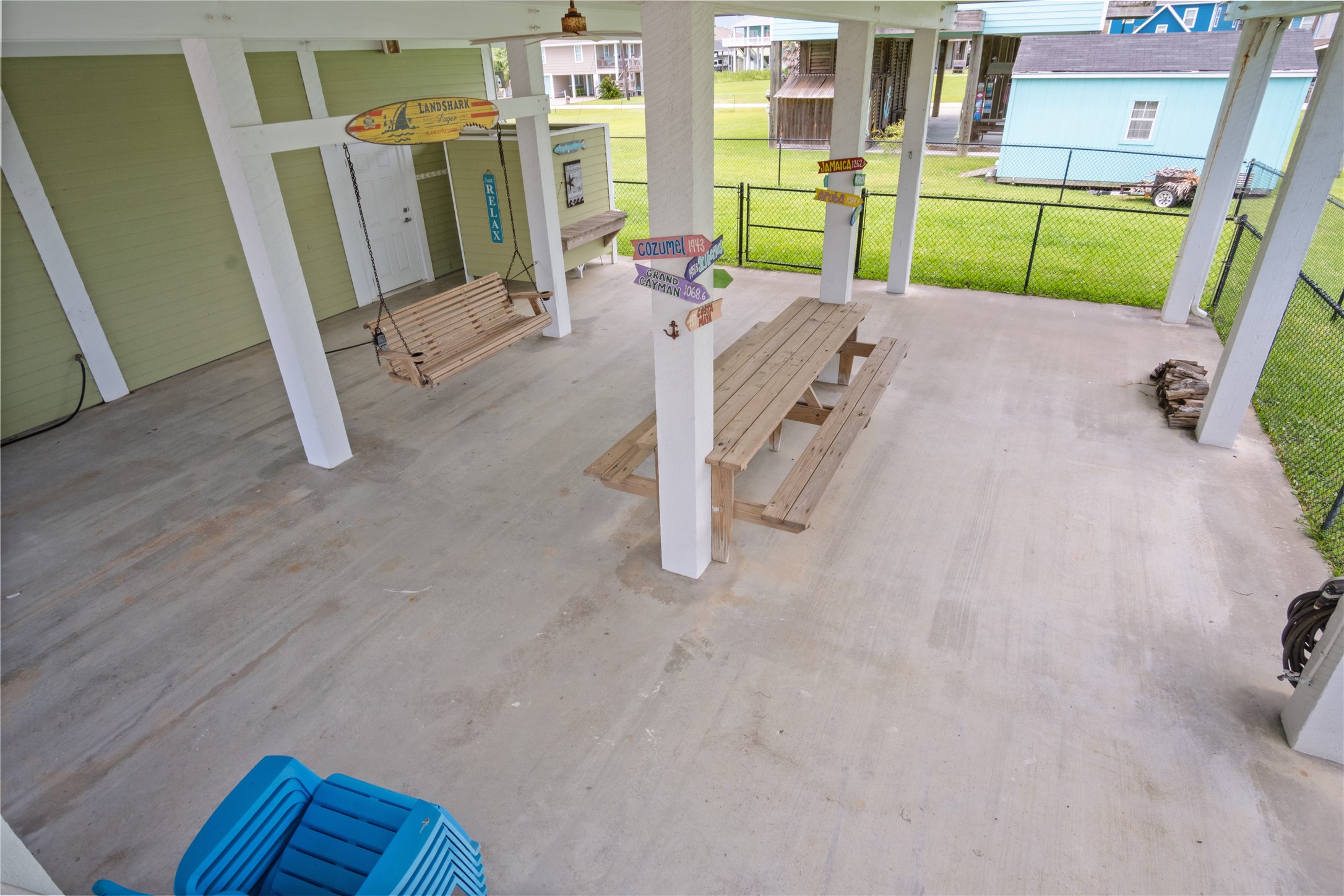 956 Biscayne Crystal Beach, TX 77650 - Photo 34 of 46 a view of a room with racks on the wall