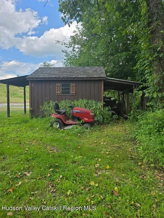 a view of a lush green forest