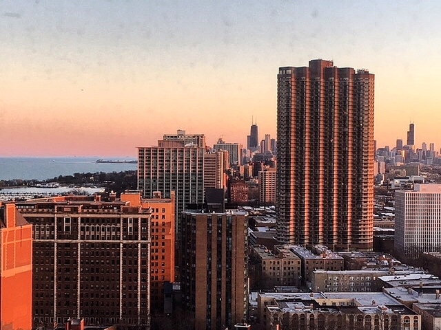 655 West Irving Park Road, Unit 2713 Chicago, IL 60613 - Photo 5 of 26 a city view with tall buildings