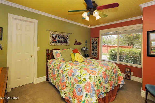 a view of a field with an ocean