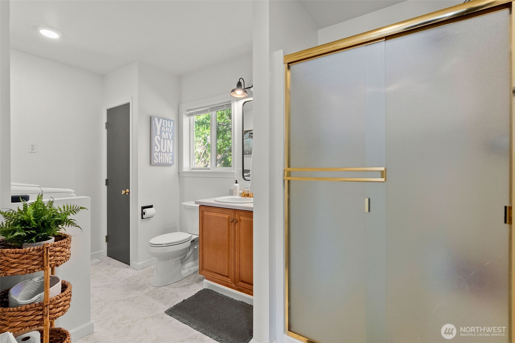 1521 Summit Lake Shore Road Northwest Olympia, WA 98502 - Photo 25 of 40 a bathroom with a toilet and a shower