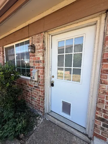 a view of front door of house