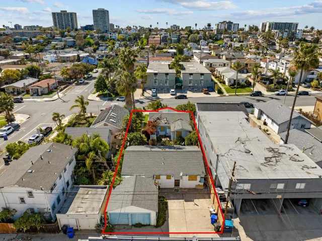 an aerial view of a city