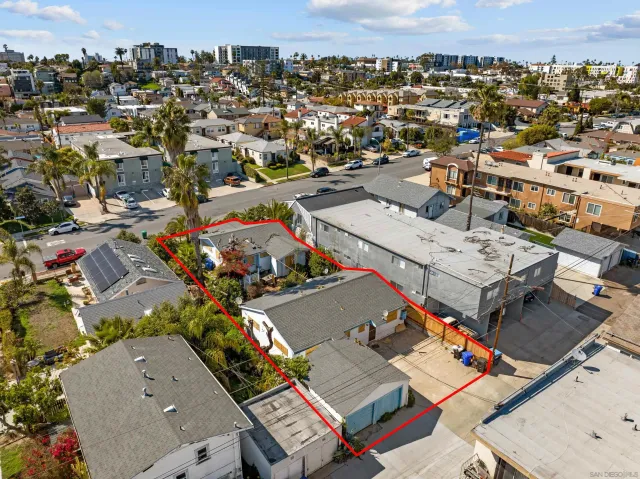 an aerial view of a city