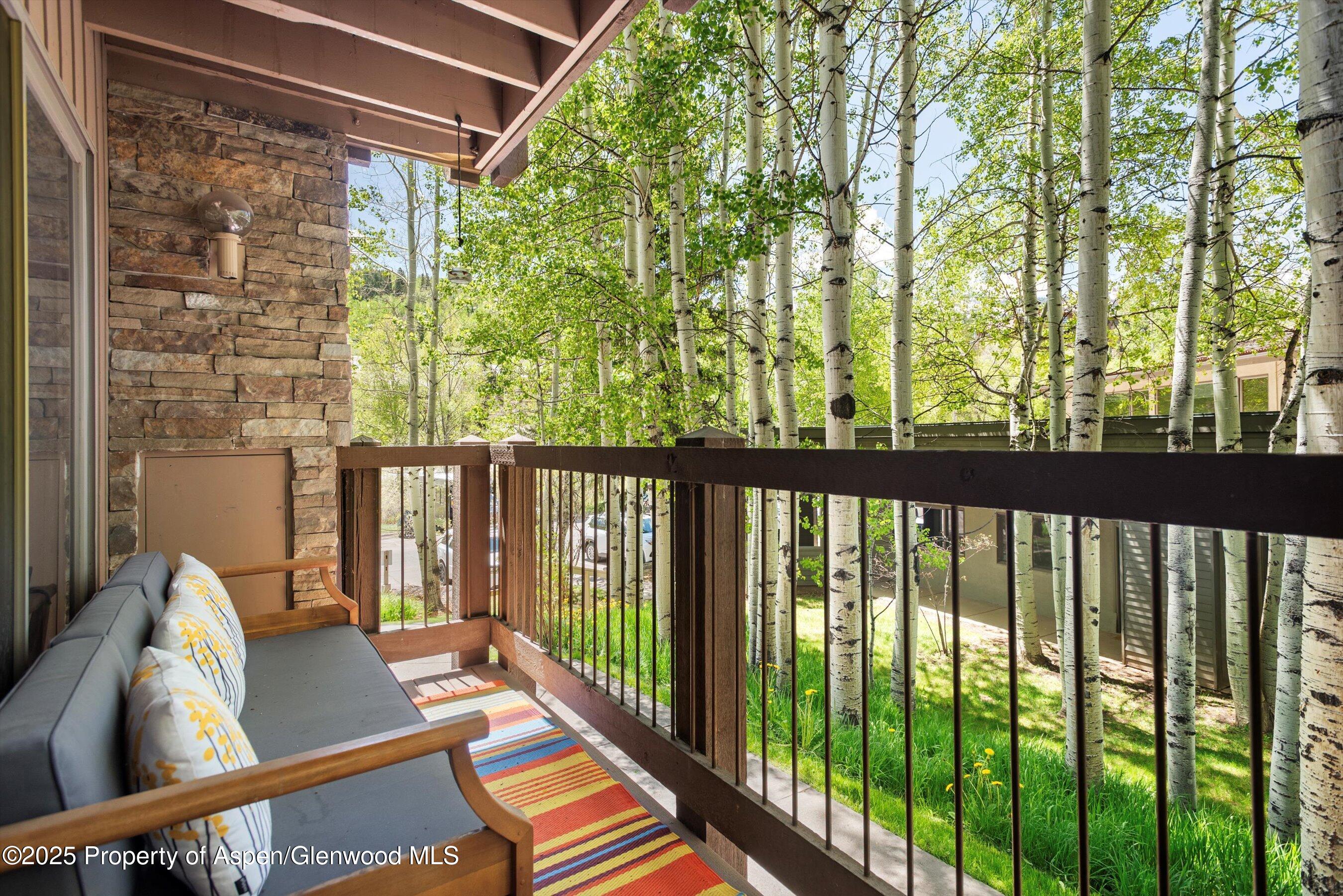 35 Upper Woodbridge Road, Unit 2A Snowmass Village, CO 81615 - Photo 20 of 29 a view of balcony with furniture
