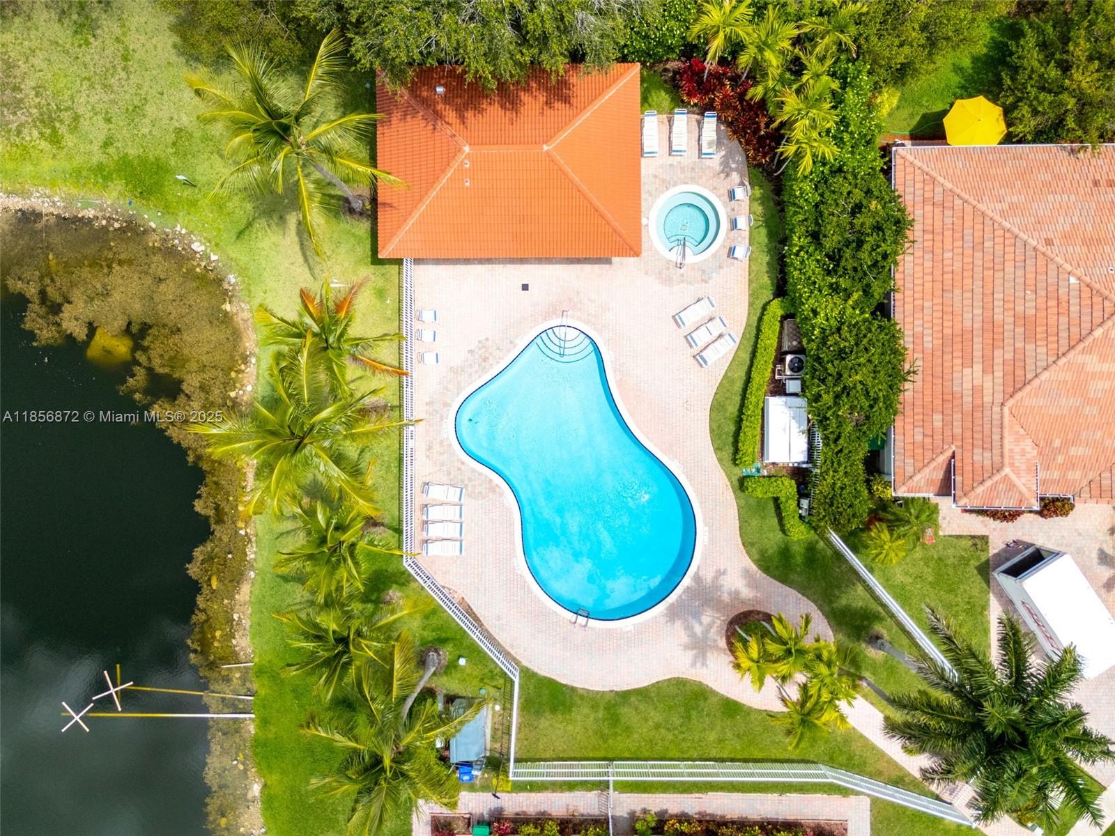 18801 Southwest 25th Court Miramar, FL 33029 - Photo 9 of 41 an aerial view of a house with a swimming pool