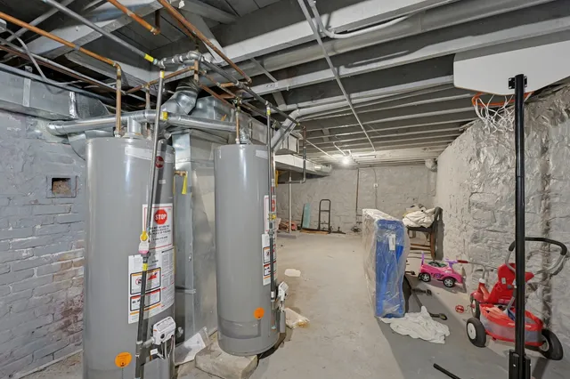 a view of a yard with snow on the road