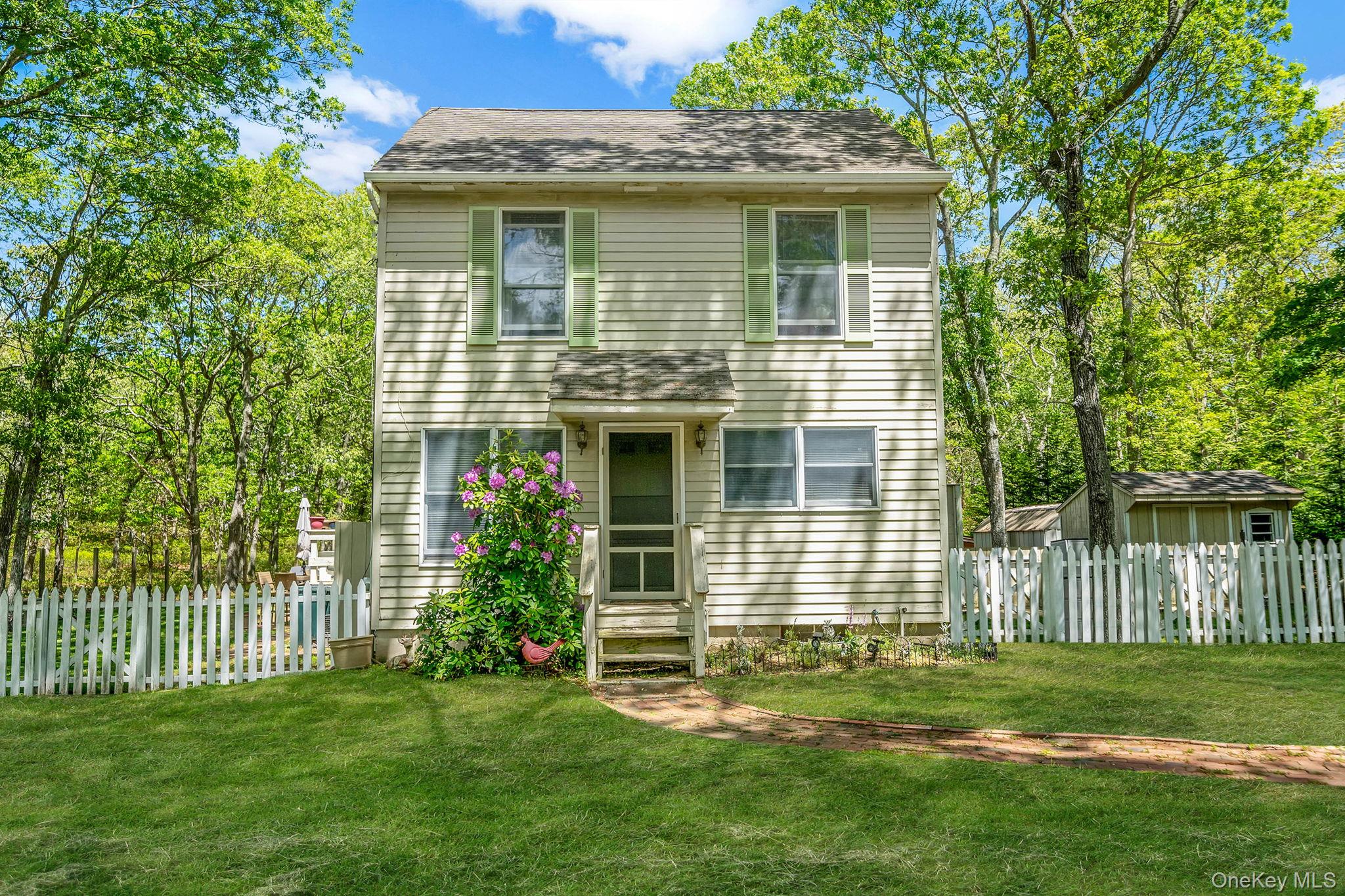 Traditional-style home with entry steps