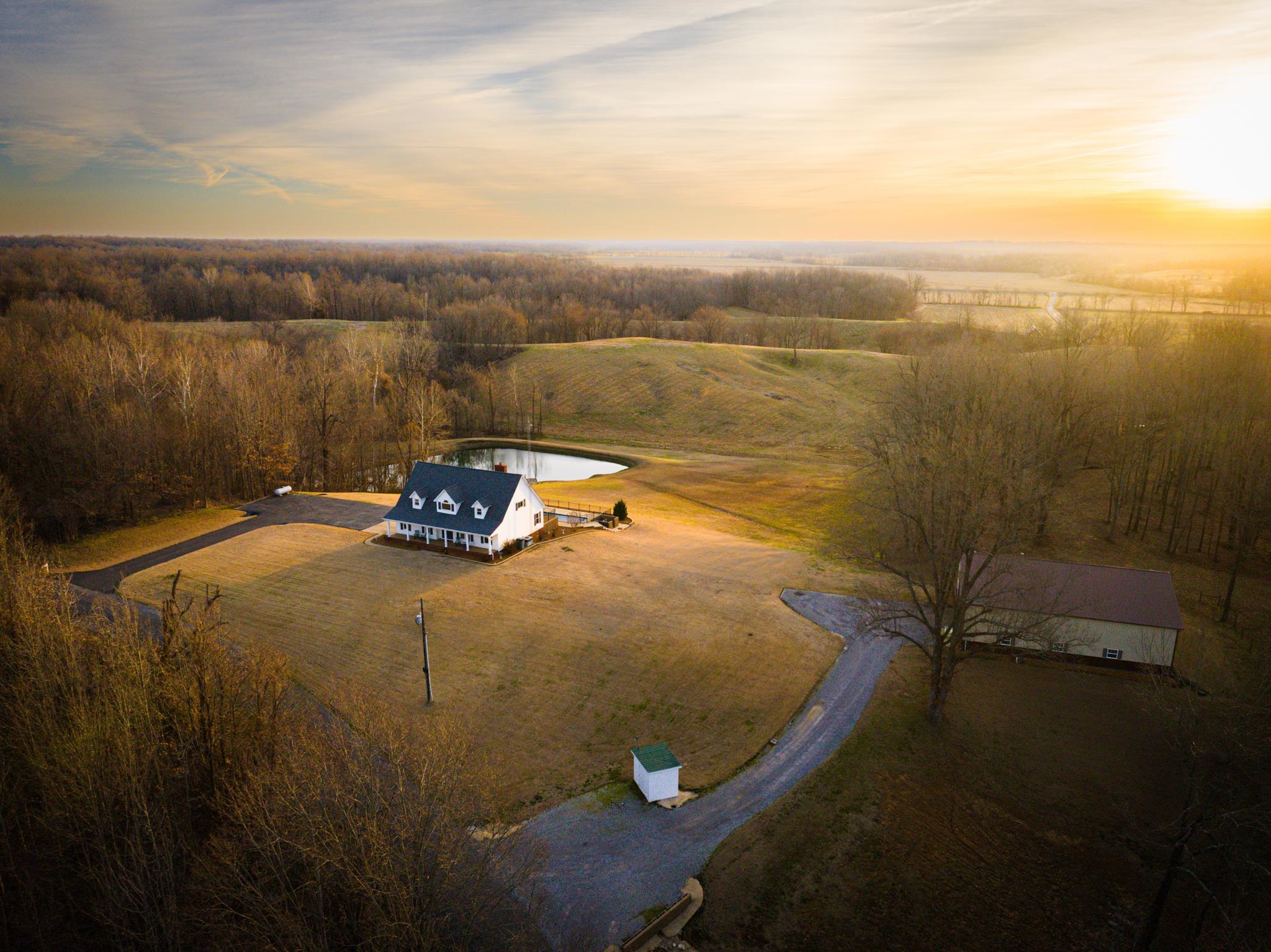 5030 Rogers Marshall Road Union City, TN 38261 - Photo 17 of 40 Aerial view at dusk of a rural view