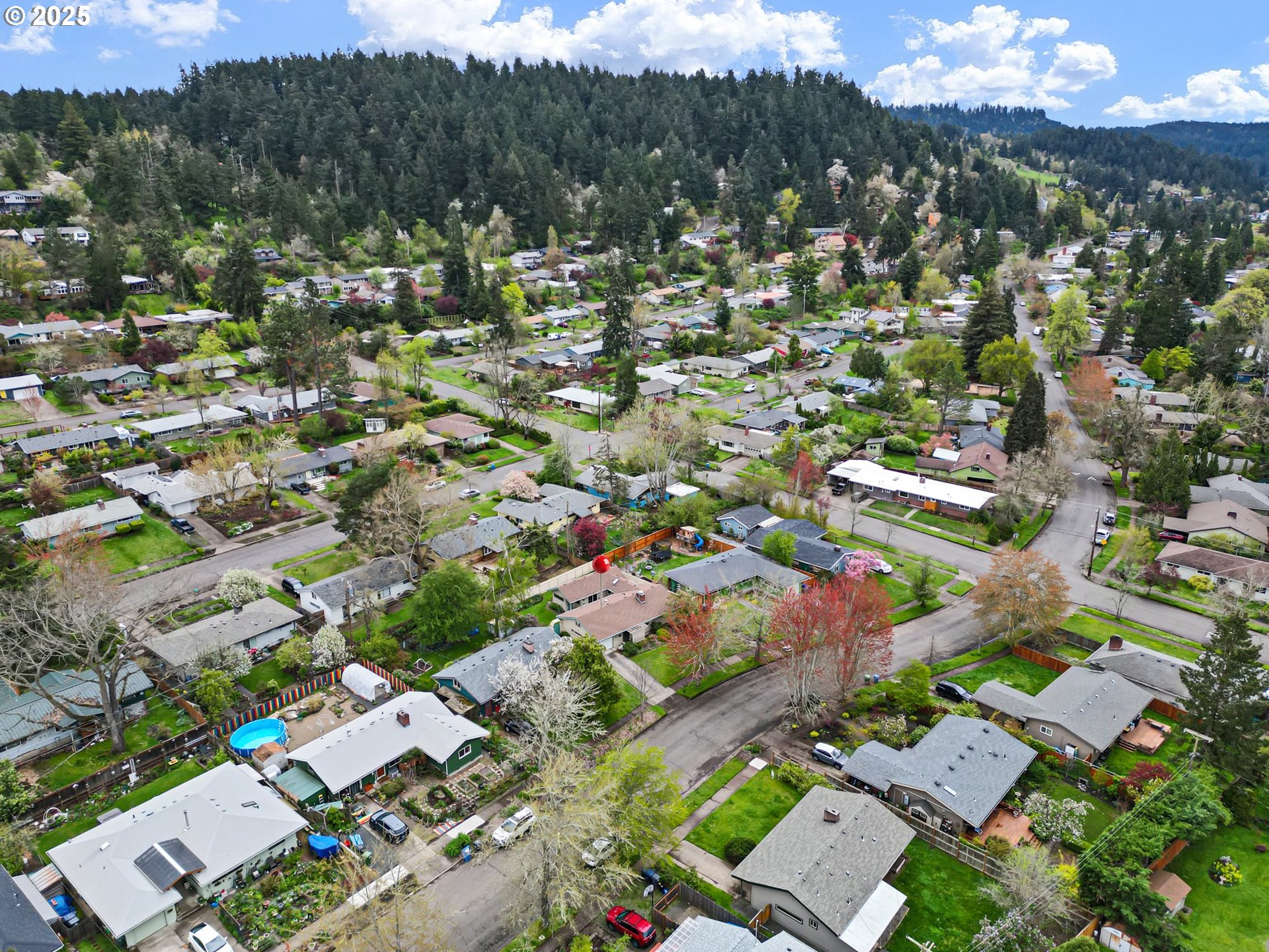 3175 Potter Street Eugene, OR 97405 - Photo 43 of 45 an aerial view of residential houses with outdoor space