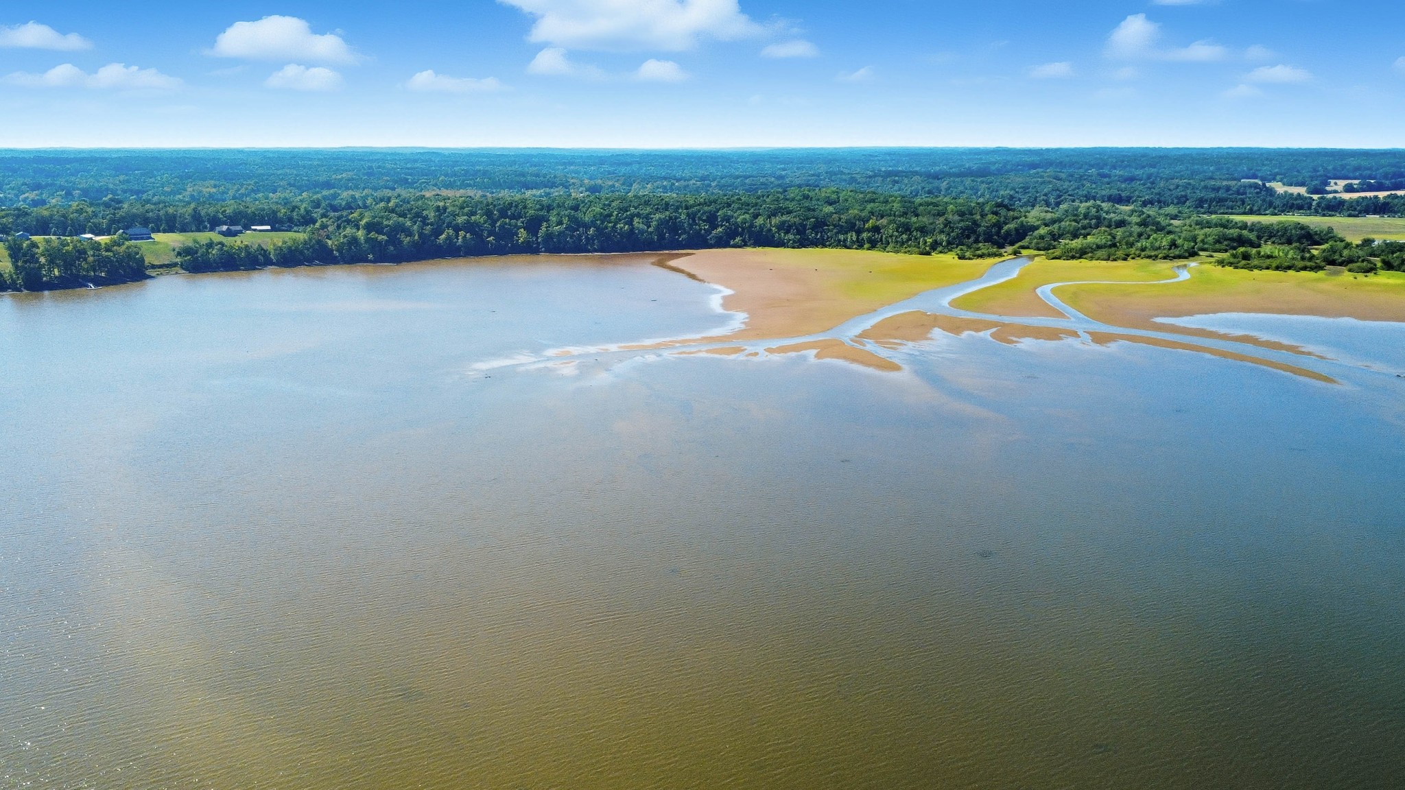 439 Bluff Road Big Sandy, TN 38221 - Photo 73 of 86 an aerial view of ocean and trees