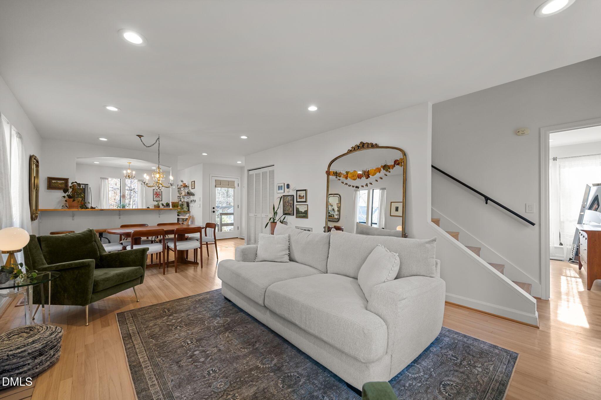 504 Waterside Drive Carrboro, NC 27510 - Photo 27 of 48 a living room with furniture and wooden floor